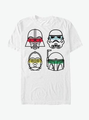 Star Wars Character Lines T-Shirt