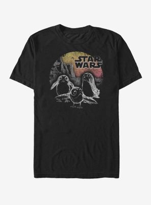 Star Wars Porg Sunset T-Shirt