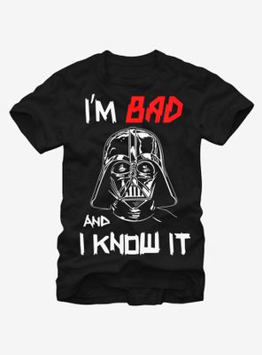 Star Wars Darth Vader Bad and I Know It T-Shirt
