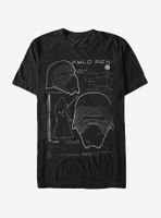 Star Wars Kylo Ren Mask Schematics T-Shirt