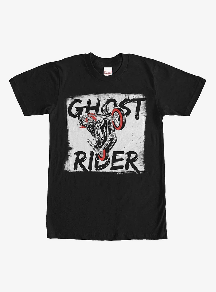 Marvel Ghost Rider Paint Print T-Shirt