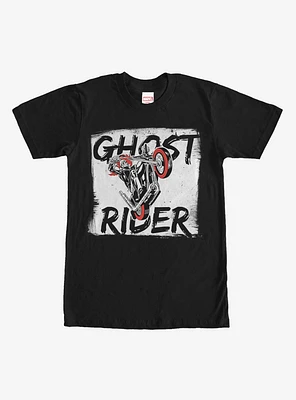 Marvel Ghost Rider Paint Print T-Shirt