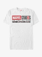 Marvel First 10 Years Anniversary Icon Logo T-Shirt