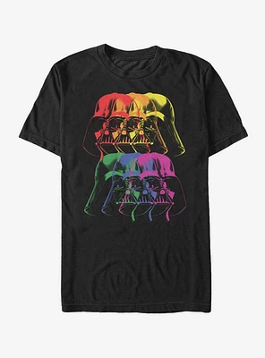 Star Wars Darth Vader Helmet Rainbow T-Shirt