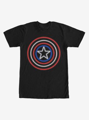 Marvel Captain America Shield Neon Light T-Shirt