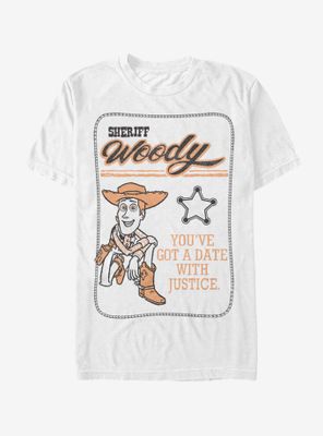 Disney Pixar Toy Story Sheriff Woody Date With Justice T-Shirt