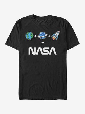 NASA Emoji Space Logo Equation T-Shirt