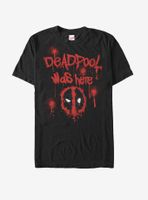 Marvel Deadpool Was Here T-Shirt