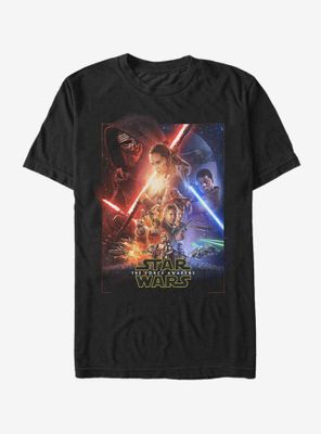 Star Wars The Force Awakens Movie Poster T-Shirt