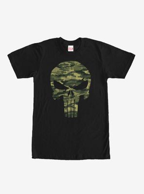 Marvel Punisher Camo Skull Symbol T-Shirt