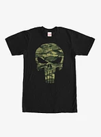 Marvel Punisher Camo Skull Symbol T-Shirt