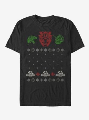 Jurassic Park Ugly Christmas Sweater Raptor T-Shirt