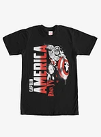Marvel Captain America Paint Splatter T-Shirt