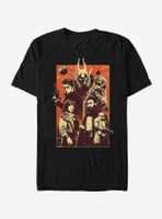 Star Wars Character Pose Grunge Print T-Shirt