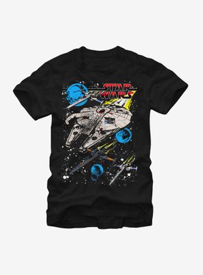 Star Wars Classic Millennium Falcon and X-Wing T-Shirt