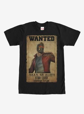 Marvel Guardians of the Galaxy Star-Lord Wanted Poster T-Shirt