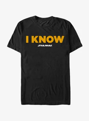 Star Wars Han Solo I Know T-Shirt