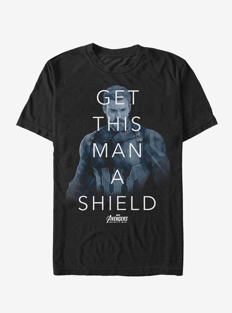 Marvel Avengers: Infinity War Get Man Shield Quote T-Shirt