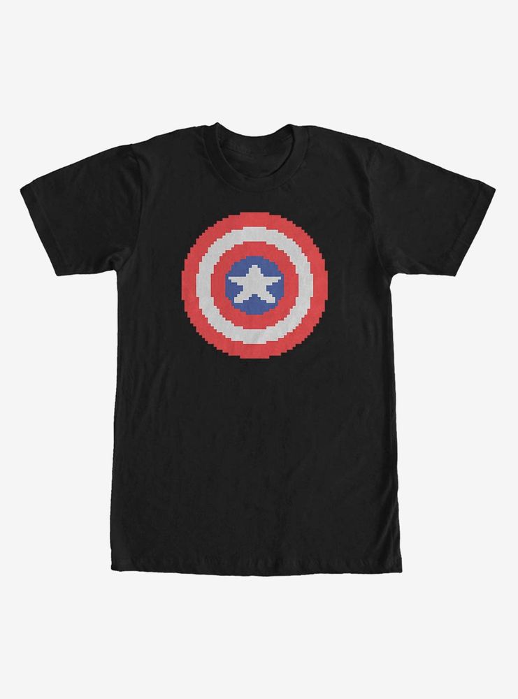 Marvel Captain America Pixelated Shield T-Shirt