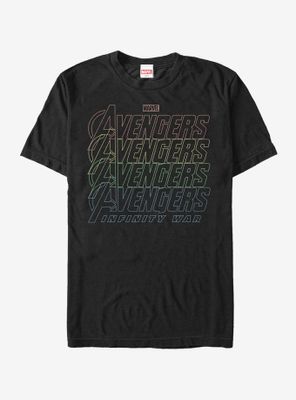 Marvel Avengers: Infinity War Rainbow Logo T-Shirt