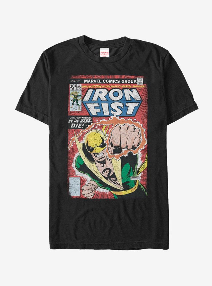 Marvel Iron Fist Comic Book Print T-Shirt