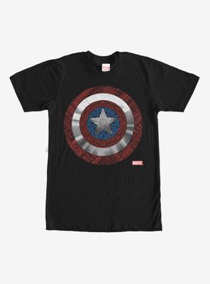 Marvel Ornate Captain America Shield T-Shirt