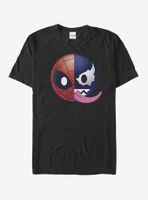 Marvel Venom Spider-Man Split Emoji T-Shirt