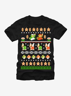 Nintendo Super Mario Bros Pattern T-Shirt