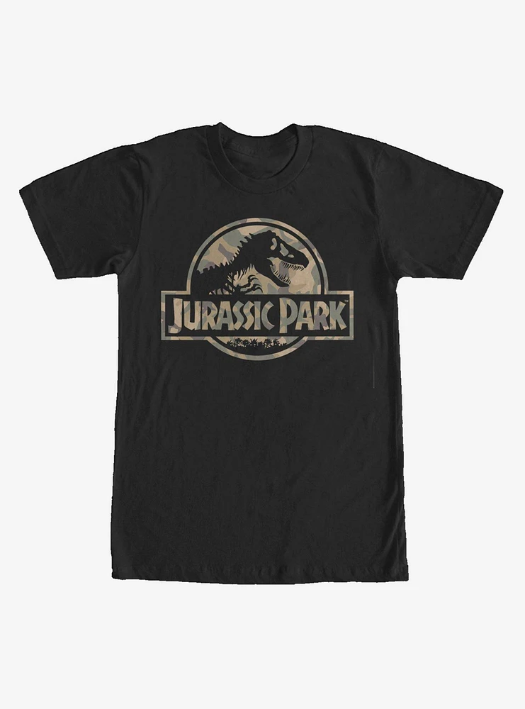 Jurassic Park Camo Logo T-Shirt