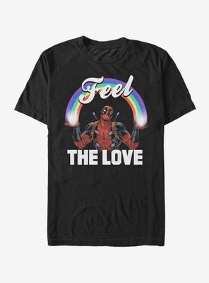 Marvel Deadpool Feel the Love Rainbow T-Shirt