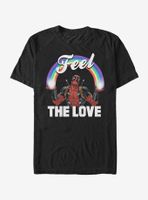 Marvel Deadpool Feel the Love Rainbow T-Shirt