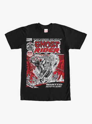 Marvel Ghost Rider Comic Book Cover Print T-Shirt