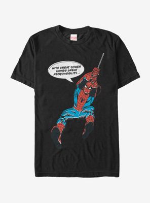 Marvel Spider-Man Great Power Quote T-Shirt