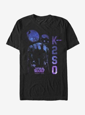 Star Wars K-2SO Galaxy Print T-Shirt