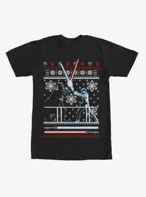 Star Wars Ugly Christmas Sweater Duel T-Shirt