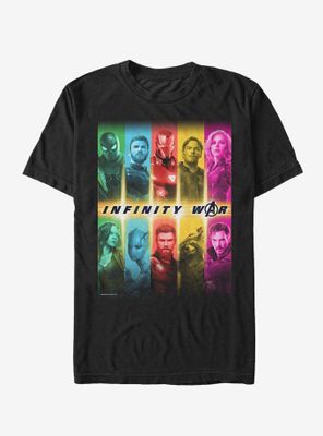 Marvel Avengers: Infinity War Hero Rainbow Panel T-Shirt