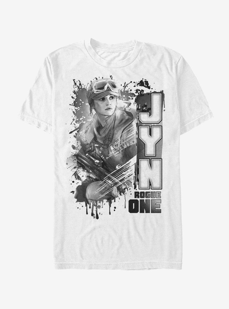 Star Wars Jyn Paint Splatter Print T-Shirt