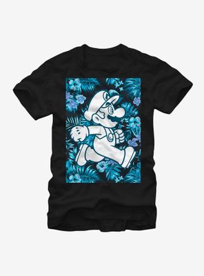 Nintendo Mario Floral Print Run T-Shirt
