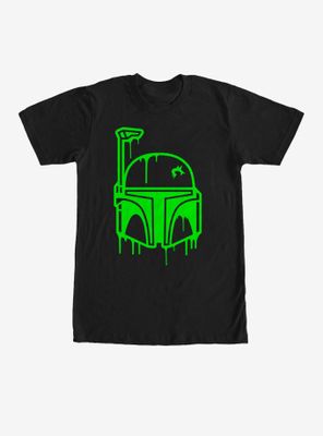 Star Wars Halloween Dripping Boba Fett Helmet T-Shirt