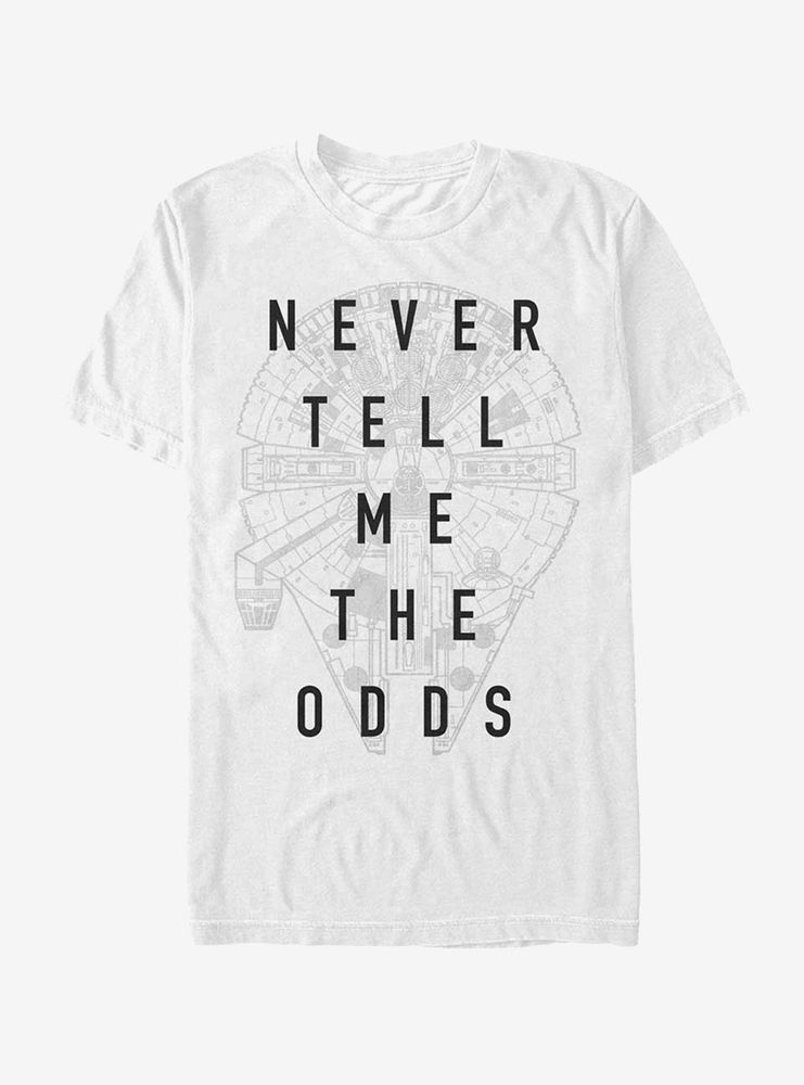 Star Wars Never Tell Odds Millennium Falcon T-Shirt