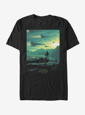 Star Wars Poe X-Wing Sunset T-Shirt