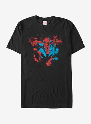 Marvel Spider-Man Paint Splatter Jump T-Shirt