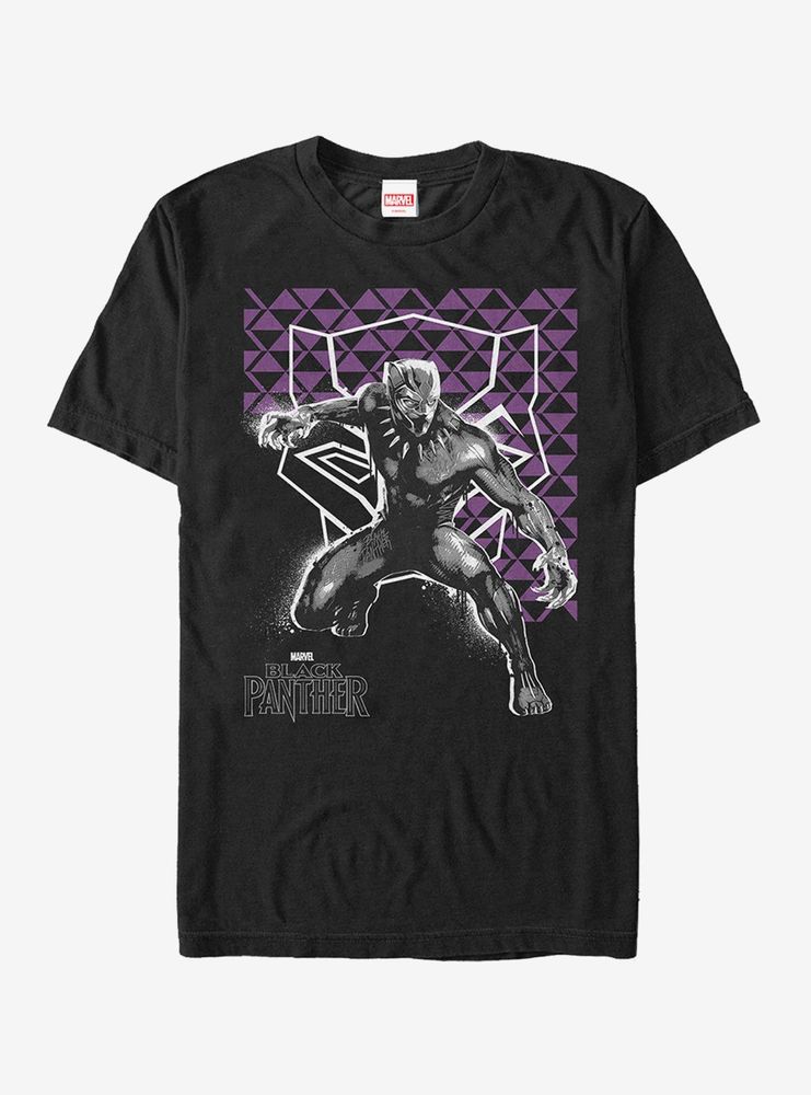 Marvel Black Panther 2018 Geometric Pattern T-Shirt