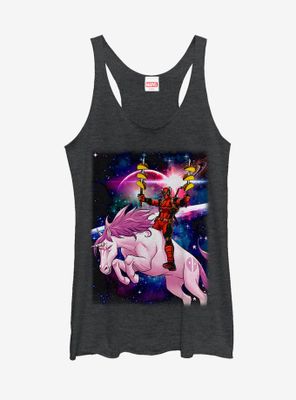 Marvel Taco Deadpool on Space Unicorn Womens Tank Top