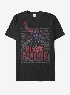 Marvel Black Panther Ornate Pattern T-Shirt