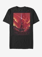 Star Wars Rey Lightsaber Flames T-Shirt