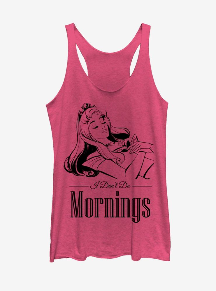 Disney Sleeping Beauty Aurora Don't Do Mornings Girls Tank