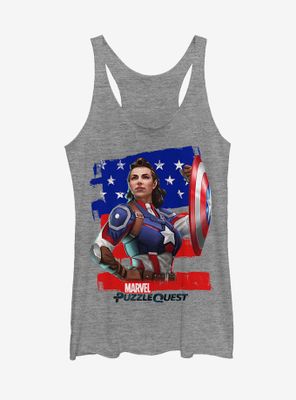 Marvel Puzzle Quest Peggy Carter Womens Tank Top