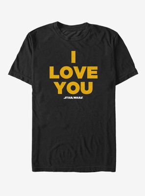 Star Wars Princess Leia I Love You T-Shirt