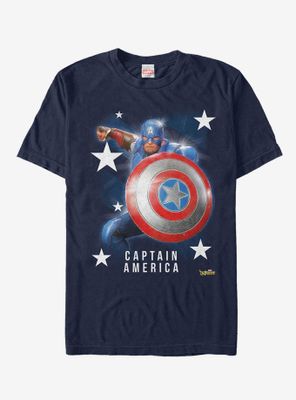 Marvel Strike Force Captain America Stars T-Shirt